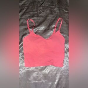 Pink Strappy Crop Top
